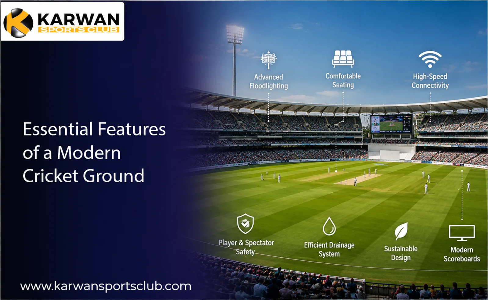modern cricket ground